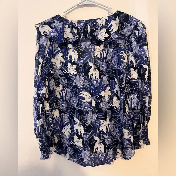 Ralph Lauren Blue Floral Top, Women’s size small - Picture 5 of 9